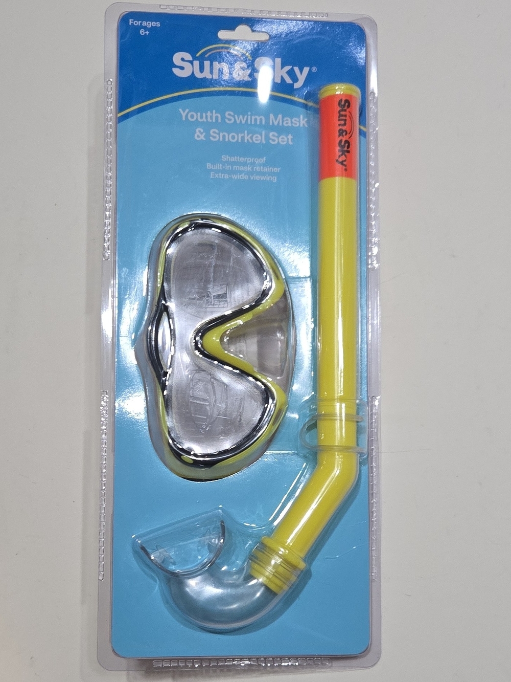 Sun & Sky Youth Swim Mask & Snorkel Set - Yellow